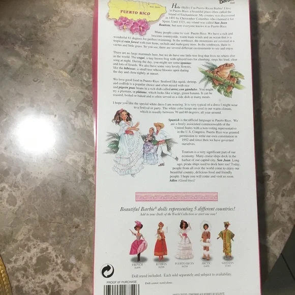 Puerto Rican Barbie (Dolls of the World Collection) 1996 - Picture 5 of 9